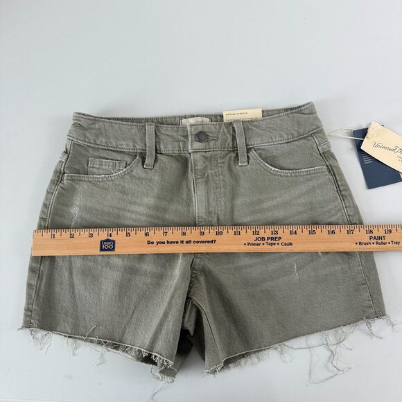 Universal Thread Vintage Midi Stretch Shorts Dusty Olive Green Women's 2 / 26 - Picture 8 of 12